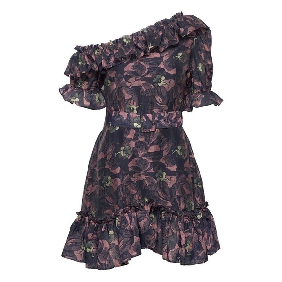 Ted Baker London Hazpin Asymmetric One-Shoulder Dress Size US 10 (9) - Picture 4 of 7